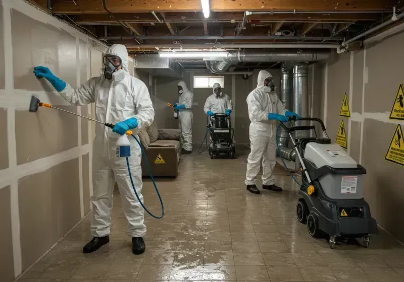 Basement Moisture Removal and Structural Drying process in West Seneca, NY